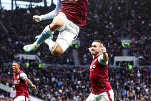 热刺1-2阿斯顿维拉跌出前四，麦迪逊世界波制胜  